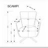 Кресло Halmar SCAMPI (серый) заказать в Осколе по цене 44 486 руб. с доставкой в Старый Оскол, Губкин, Белгород