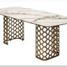 Стол CHIAVARI 220 KL-188 Контрастный мрамор матовый, итальянская керамика / Шампань, DISAUR заказать в Осколе по цене 96 480 руб. с доставкой в Старый Оскол, Губкин, Белгород