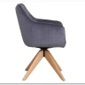 Стул кухонный Signal AZALIA D Velvet Bluvel 14 поворотный (серый/дуб) заказать в Осколе по цене 21 209 руб. с доставкой в Старый Оскол, Губкин, Белгород