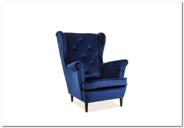 Кресло LADY Velvet Bluvel 86  Signal (темно-синий) заказать в Осколе по цене 47 283 руб. с доставкой в Старый Оскол, Губкин, Белгород