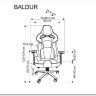 Кресло компьютерное HALMAR BALDUR серый/черный заказать в Осколе по цене 56 716 руб. с доставкой в Старый Оскол, Губкин, Белгород