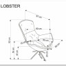 Кресло HALMAR LOBSTER корица/черный заказать в Осколе по цене 58 564 руб. с доставкой в Старый Оскол, Губкин, Белгород