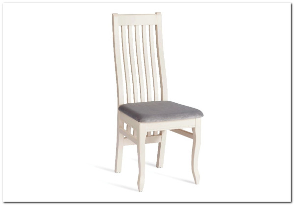 Стул DOLCE мягкое сидение бук, ivory white, велюр Tenerife Ultimate grey заказать в Осколе по цене 9 920 руб. с доставкой в Старый Оскол, Губкин, Белгород