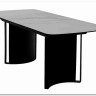 Стол RASMUS 160 TL-45 Белый мрамор, испанская керамика / черный каркас, DISAUR заказать в Осколе по цене 95 250 руб. с доставкой в Старый Оскол, Губкин, Белгород