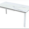 Стол CORNER 120 MATTE STATUARIO Белый мрамор матовый керамика, стекло/ белый каркас заказать в Осколе по цене 59 400 руб. с доставкой в Старый Оскол, Губкин, Белгород