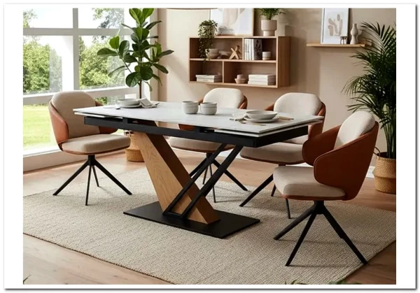 Стол обеденный Signal GENESIS 160 раскладной (белый/дуб) заказать в Осколе по цене 96 648 руб. с доставкой в Старый Оскол, Губкин, Белгород