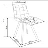 Стул кухонный Halmar K332 (бирюзовый/черный) заказать в Осколе по цене 9 416 руб. с доставкой в Старый Оскол, Губкин, Белгород