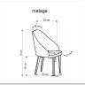 Стул кухонный Halmar MALAGA Mavel 14/Stelar 92 (серый/бук) заказать в Осколе по цене 22 478 руб. с доставкой в Старый Оскол, Губкин, Белгород