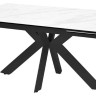 Стол BELLUNO 160 MARBLES KL-99 Белый мрамор матовый, итальянская керамика/ черный каркас заказать в Осколе по цене 124 150 руб. с доставкой в Старый Оскол, Губкин, Белгород