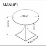Стол обеденный Halmar MANUEL 120 (черный мрамор/черный) заказать в Осколе по цене 67 485 руб. с доставкой в Старый Оскол, Губкин, Белгород