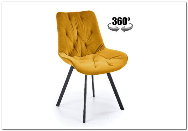 Стул кухонный Halmar K519 (горчичный/черный) заказать в Осколе по цене 13 624 руб. с доставкой в Старый Оскол, Губкин, Белгород