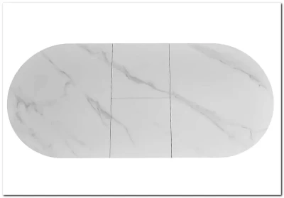 Стол обеденный Signal GASTON Ceramic 140 (белый/черный)