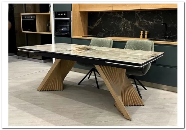 Стол МАНХЭТТЕН 200 PANDORA, керамика / Дуб Галифакс заказать в Осколе по цене 101 100 руб. с доставкой в Старый Оскол, Губкин, Белгород