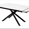 Стол RIVOLI 140 MATT WHITE MARBLE SOLID CERAMIC / BLACK заказать в Осколе по цене 74 900 руб. с доставкой в Старый Оскол, Губкин, Белгород
