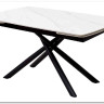 Стол RIVOLI 140 MATT WHITE MARBLE SOLID CERAMIC / BLACK заказать в Осколе по цене 74 900 руб. с доставкой в Старый Оскол, Губкин, Белгород
