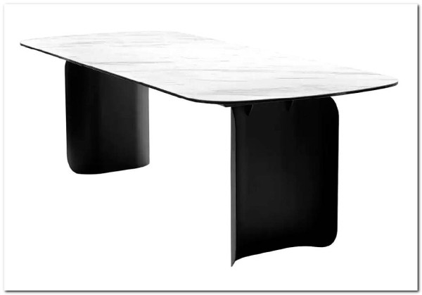 Стол NORD 240 MARBLES KL-99 Белый мрамор, итальянская керамика / черный каркас, DISAUR заказать в Осколе по цене 99 000 руб. с доставкой в Старый Оскол, Губкин, Белгород