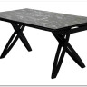 Стол PALERMO 180 TL-128 Испанская керамика черный контрастный мрамор / черный каркас, DISAUR заказать в Осколе по цене 63 750 руб. с доставкой в Старый Оскол, Губкин, Белгород