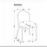 Стул кухонный Halmar BASSO (серый/дуб натуральный) заказать в Осколе по цене 21 125 руб. с доставкой в Старый Оскол, Губкин, Белгород