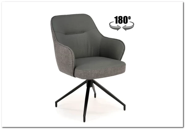 Стул кухонный Halmar K527 (серый/черный) заказать в Осколе по цене 20 588 руб. с доставкой в Старый Оскол, Губкин, Белгород