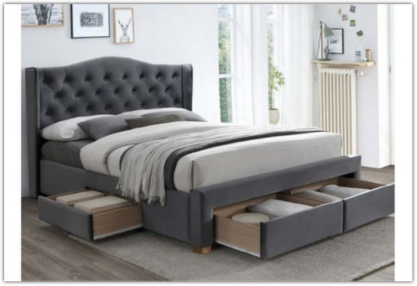 Кровать ASPEN II VELVET BLUVEL 14 160/200 Signal заказать в Осколе по цене 82 622 руб. с доставкой в Старый Оскол, Губкин, Белгород