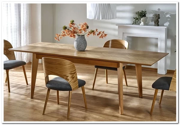 Стол обеденный Halmar EDMONDO 160 раскладной (дуб) заказать в Осколе по цене 104 586 руб. с доставкой в Старый Оскол, Губкин, Белгород