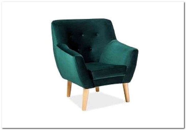 Кресло NORDIC 1 Velvet Bluvel 78  Signal (зеленый) заказать в Осколе по цене 43 923 руб. с доставкой в Старый Оскол, Губкин, Белгород