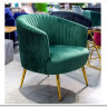 Кресло CROWN  Halmar (темно-зеленый/золотой) заказать в Осколе по цене 29 786 руб. с доставкой в Старый Оскол, Губкин, Белгород