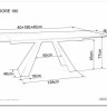 Стол обеденный Signal SALVADORE Ceramic 180 раскладной (серый мрамор/черный мат) заказать в Осколе по цене 143 312 руб. с доставкой в Старый Оскол, Губкин, Белгород