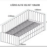 Кровать SIGNAL ALFIE Velvet Bluvel 14 темно-серый, 120/200 заказать в Осколе по цене 77 985 руб. с доставкой в Старый Оскол, Губкин, Белгород