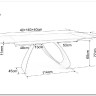 Стол обеденный Signal DIUNA Ceramic 160 раскладной (Statuario Venato белый/черный мат) заказать в Осколе по цене 156 634 руб. с доставкой в Старый Оскол, Губкин, Белгород