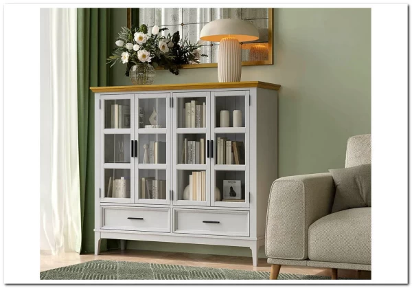 Шкаф для посуды Квадро-С 42 из массива сосны заказать в Осколе по цене 75 840 руб. с доставкой в Старый Оскол, Губкин, Белгород