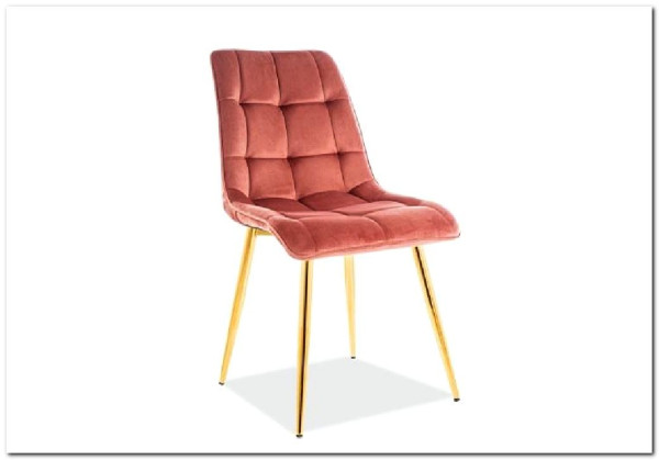 Стул кухонный Signal CHIC Velvet Bluvel 52 (античный розовый/золотой) заказать в Осколе по цене 10 726 руб. с доставкой в Старый Оскол, Губкин, Белгород
