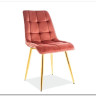 Стул кухонный Signal CHIC Velvet Bluvel 52 (античный розовый/золотой) заказать в Осколе по цене 10 726 руб. с доставкой в Старый Оскол, Губкин, Белгород