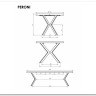 Стол обеденный Halmar PERONI (белый мрамор/черный) заказать в Осколе по цене 86 595 руб. с доставкой в Старый Оскол, Губкин, Белгород