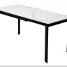 Стол CORNER 120 MATTE STATUARIO Белый мрамор матовый керамика, стекло/ черный каркас, DISAUR заказать в Осколе по цене 59 400 руб. с доставкой в Старый Оскол, Губкин, Белгород