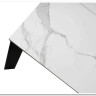 Стол CORNER 120 MATTE STATUARIO Белый мрамор матовый керамика, стекло/ черный каркас, DISAUR заказать в Осколе по цене 59 400 руб. с доставкой в Старый Оскол, Губкин, Белгород