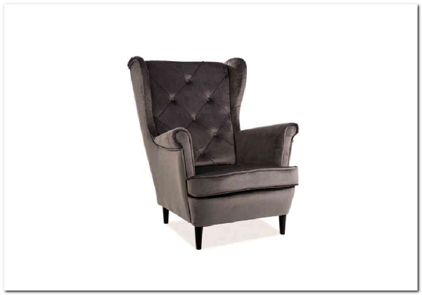 Кресло LADY Velvet Bluvel 14  Signal (серый) заказать в Осколе по цене 47 283 руб. с доставкой в Старый Оскол, Губкин, Белгород