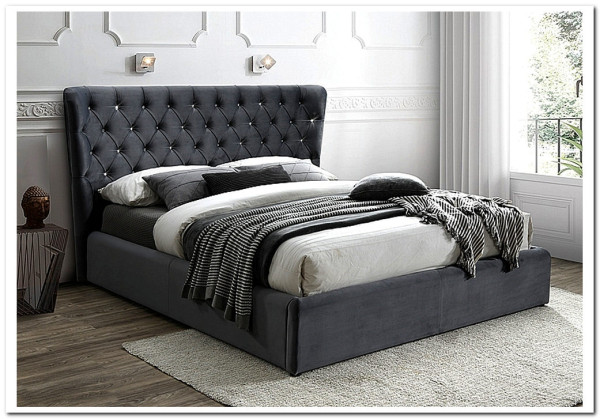 Кровать Signal CARVEN VELVET BLUVEL 14 (серый) 160/200 заказать в Осколе по цене 87 225 руб. с доставкой в Старый Оскол, Губкин, Белгород