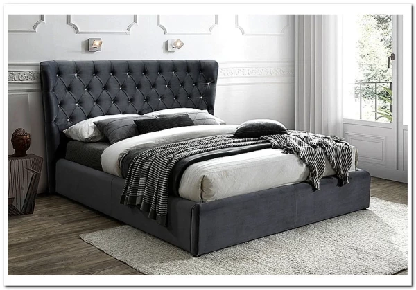 Кровать Signal CARVEN VELVET BLUVEL 14 (серый) 160/200 заказать в Осколе по цене 88 969 руб. с доставкой в Старый Оскол, Губкин, Белгород