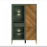 Витрина Siena REG1W1D/140 дымчатый зеленый/дуб вотан BRW заказать в Осколе по цене 33 980 руб. с доставкой в Старый Оскол, Губкин, Белгород