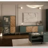 Витрина Siena REG1W1D/140 дымчатый зеленый/дуб вотан BRW заказать в Осколе по цене 33 980 руб. с доставкой в Старый Оскол, Губкин, Белгород