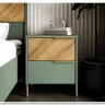 Витрина Siena REG1W1D/140 дымчатый зеленый/дуб вотан BRW заказать в Осколе по цене 33 980 руб. с доставкой в Старый Оскол, Губкин, Белгород
