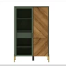Витрина Siena REG1W1D/140 дымчатый зеленый/дуб вотан BRW заказать в Осколе по цене 33 980 руб. с доставкой в Старый Оскол, Губкин, Белгород
