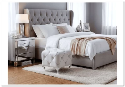 Пуф Signal HESTIA K Velvet Bluvel 03 светло-серый/серебряный