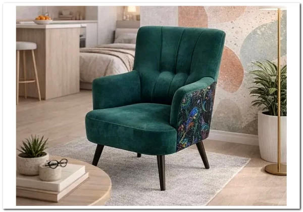 Кресло Halmar PAGONI (темно-зеленый/черный) заказать в Осколе по цене 43 019 руб. с доставкой в Старый Оскол, Губкин, Белгород