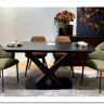 Стол BLANCO 160 MATT BLACK MARBLE SOLID CERAMIC / Орех, DISAUR заказать в Осколе по цене 102 000 руб. с доставкой в Старый Оскол, Губкин, Белгород