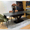 Стол BLANCO 160 MATT BLACK MARBLE SOLID CERAMIC / Орех, DISAUR заказать в Осколе по цене 102 000 руб. с доставкой в Старый Оскол, Губкин, Белгород