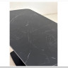 Стол BLANCO 160 MATT BLACK MARBLE SOLID CERAMIC / Орех, DISAUR заказать в Осколе по цене 102 000 руб. с доставкой в Старый Оскол, Губкин, Белгород