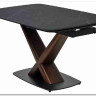 Стол BLANCO 160 MATT BLACK MARBLE SOLID CERAMIC / Орех, DISAUR заказать в Осколе по цене 102 000 руб. с доставкой в Старый Оскол, Губкин, Белгород