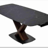 Стол BLANCO 160 MATT BLACK MARBLE SOLID CERAMIC / Орех, DISAUR заказать в Осколе по цене 102 000 руб. с доставкой в Старый Оскол, Губкин, Белгород